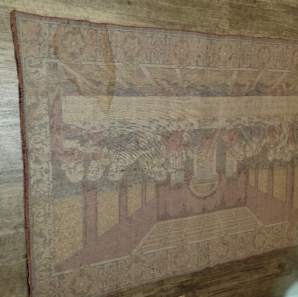 Vintage Last Supper velvet tapestry wall - Picture 4 of 14